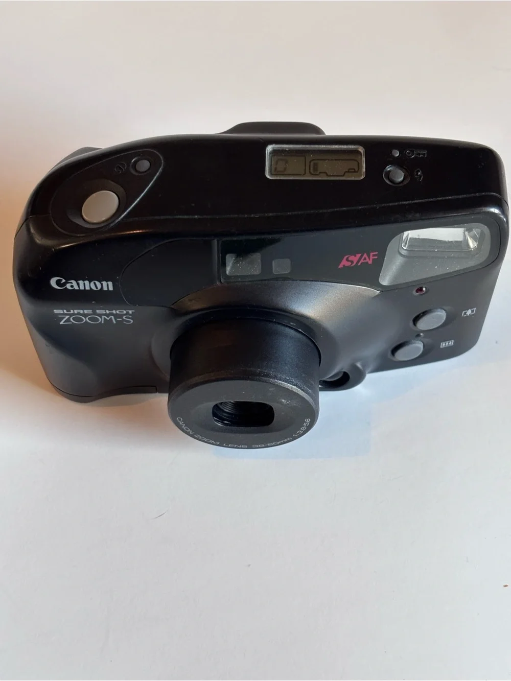Vintage CANON SURE SHOT ZOOM-S Point and Shoot 35MM FILM Camera Works!